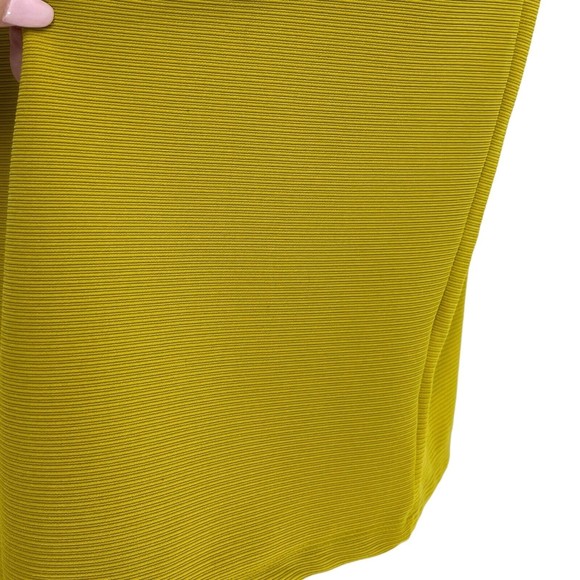 Bar III Missoula Mustard Yellow Cap Sleeve Classic Ribbed A Line Dress Womens L - Picture 10 of 10